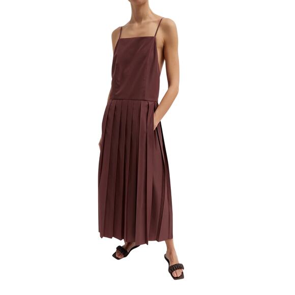 Tibi Italian Sporty Nylon Overall Dress in Cinnamon - Picture 8 of 10